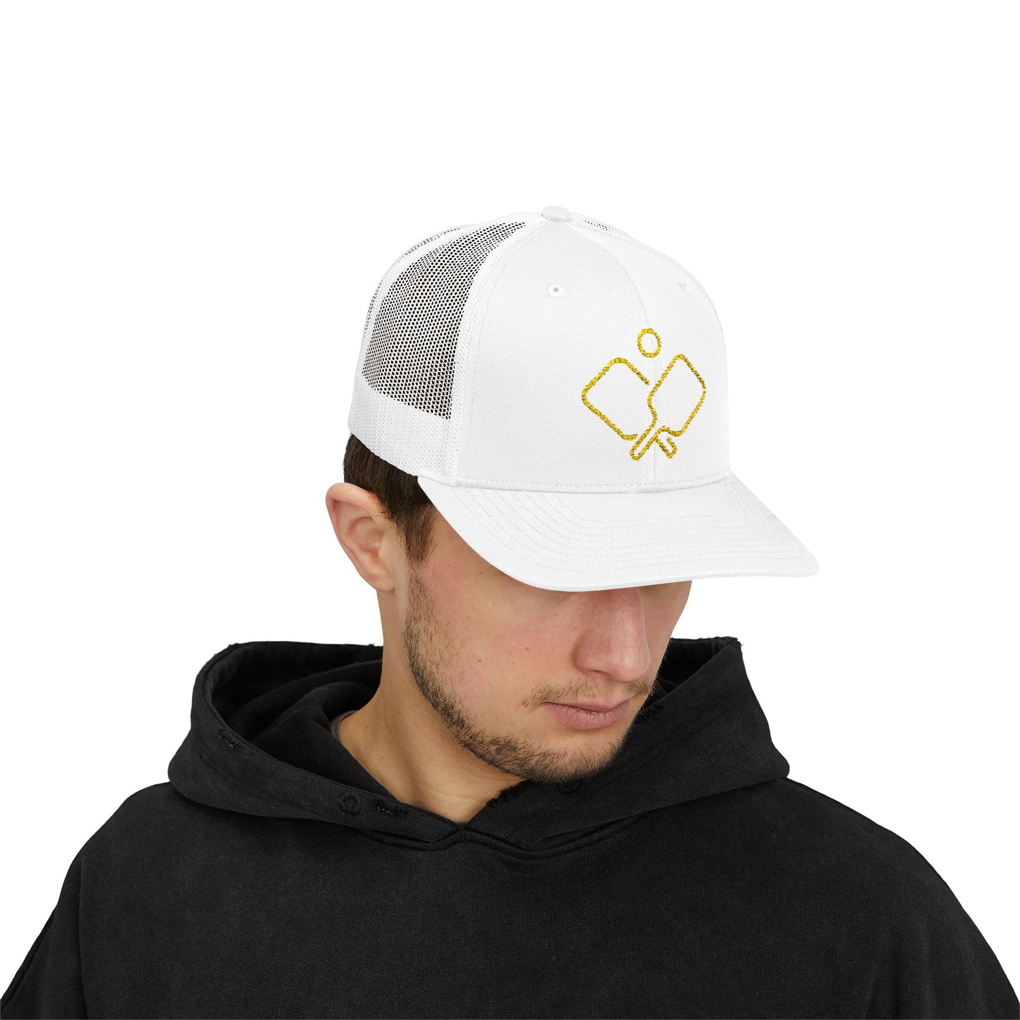 Catchy Trucker Cap with Pickleball Design