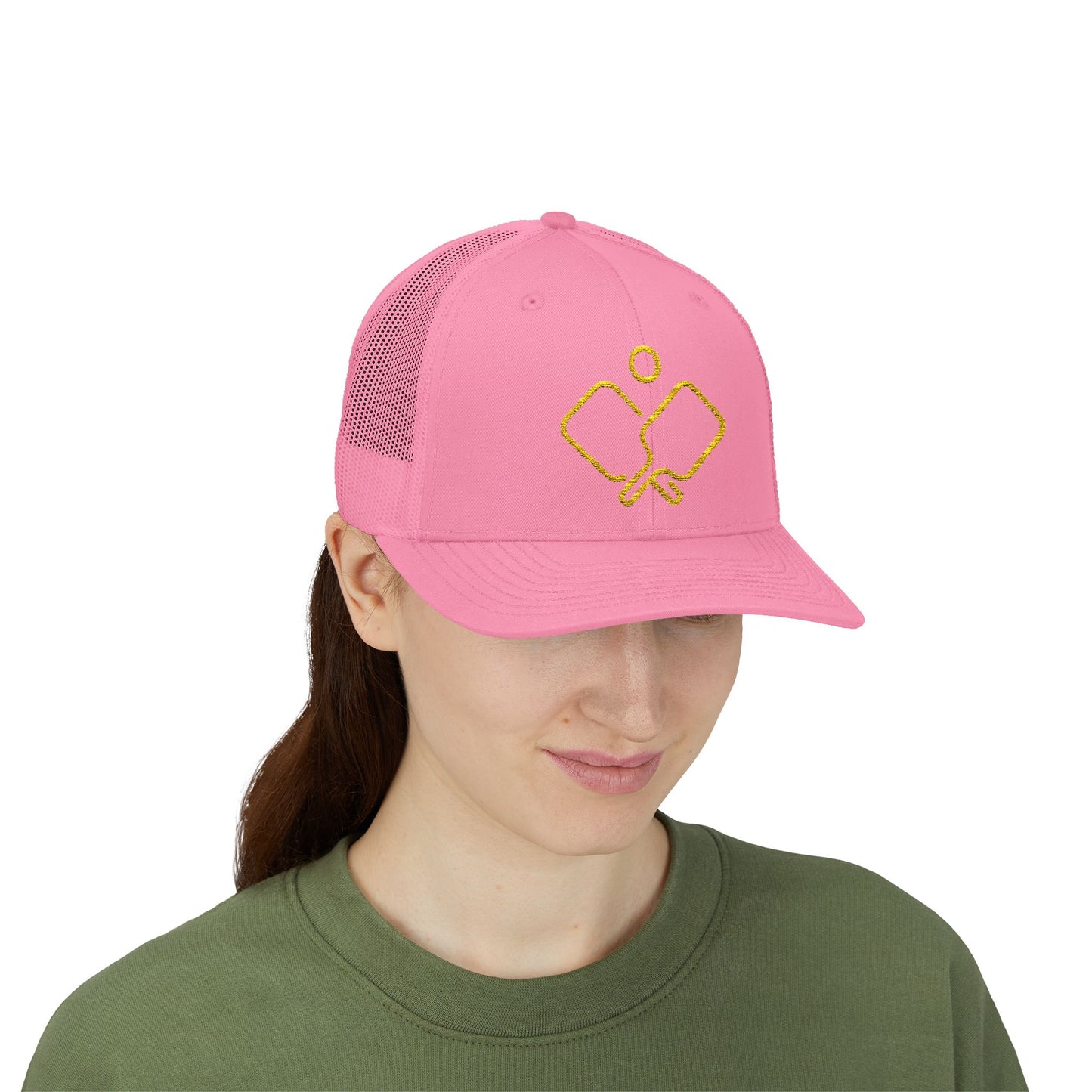 Catchy Trucker Cap with Pickleball Design