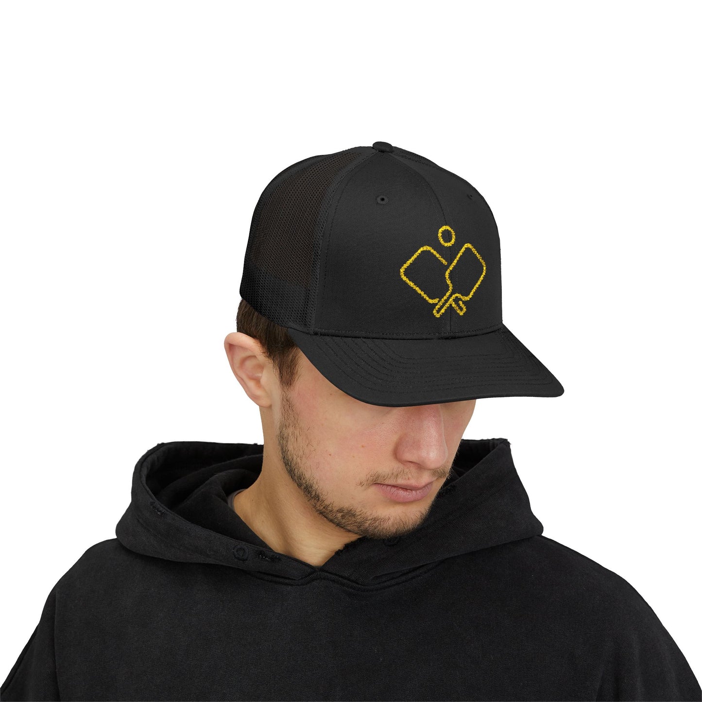 Catchy Trucker Cap with Pickleball Design